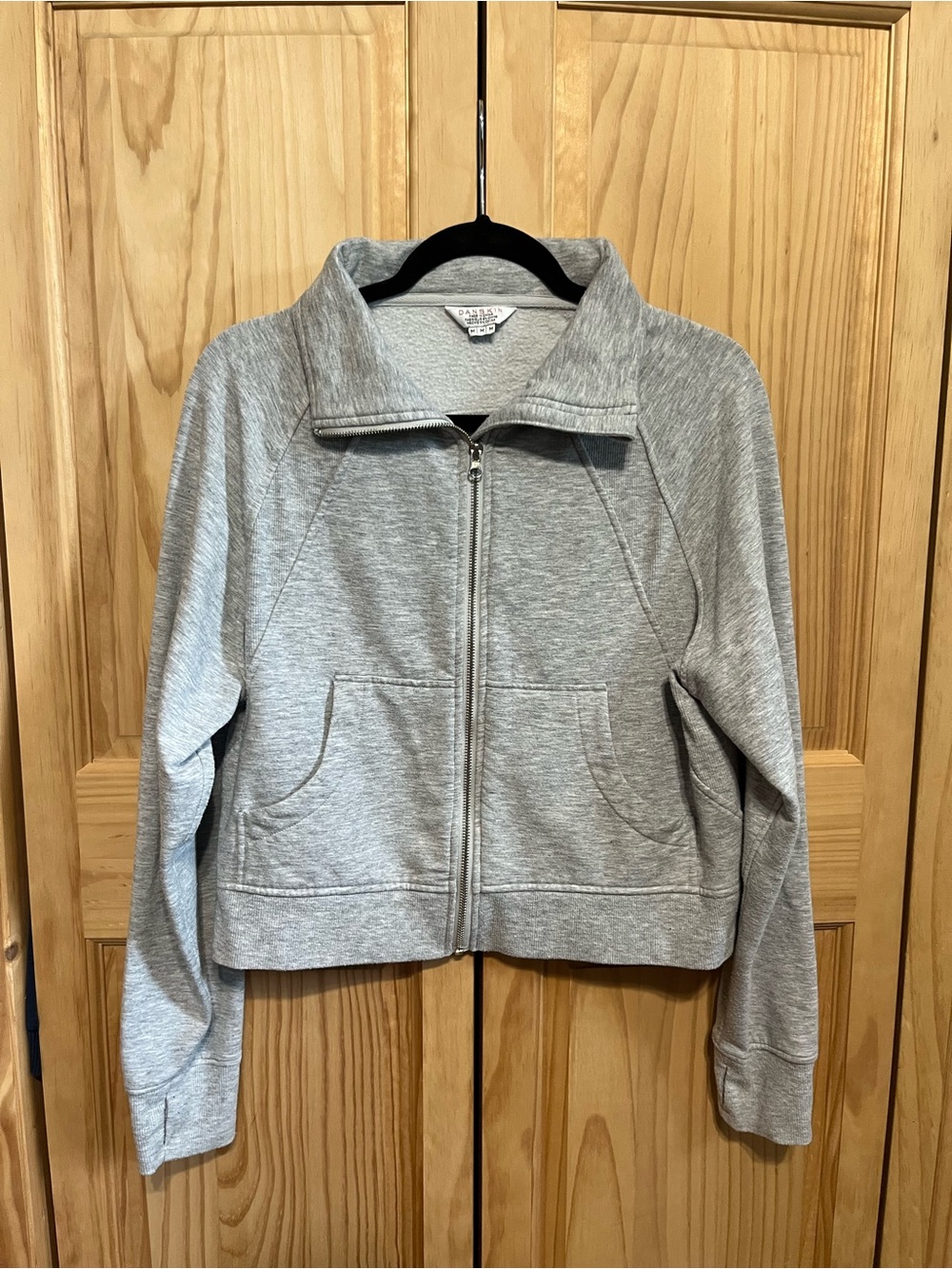 Danskin Women's Light Gray Zip-Up